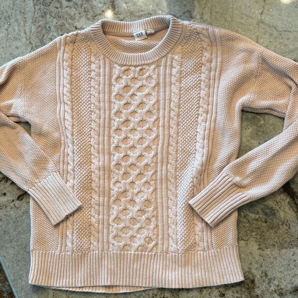 GAP Women's Cable Knit Sweater - Rosy Beige